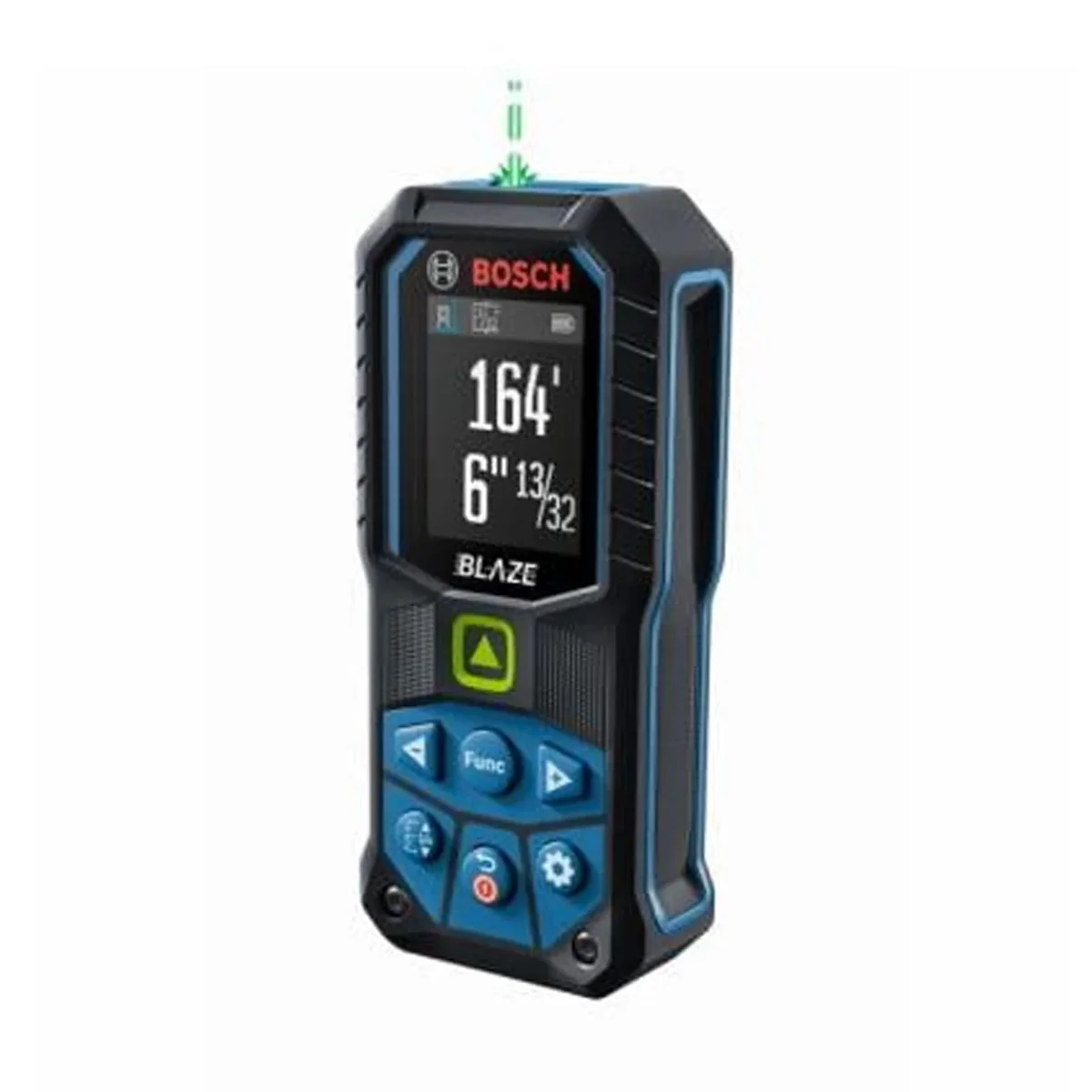 Bosch BLAZE 165 ft. Green Laser Distance Tape Measuring Tool with Bluetooth, Haptic Feedback, and Measurement Rounding (GLM165-27CG) 0833