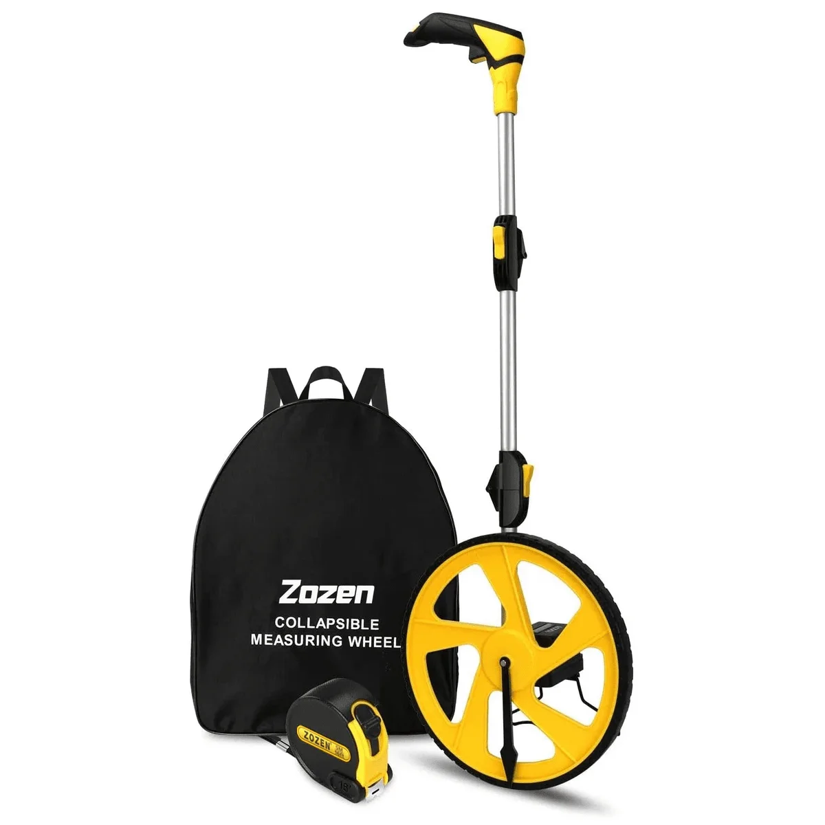 Zozen Measuring Wheel in Feet and Inches, Mechanical | Double Collapsible | One Key to Reset | Kickstand to Keep Stand | Starting Point Arrow and 1971