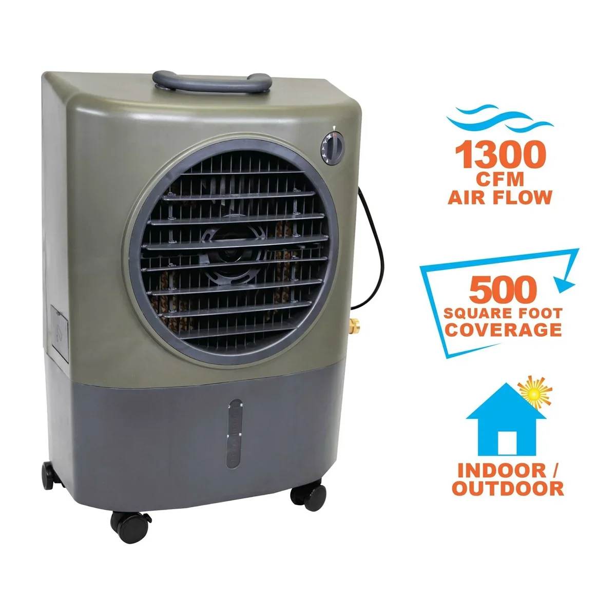 Everdaily Essentials MC18V (1300 DOE) 500 Sq Ft Portable Air Conditioner, Dark Gray Ref. 3352