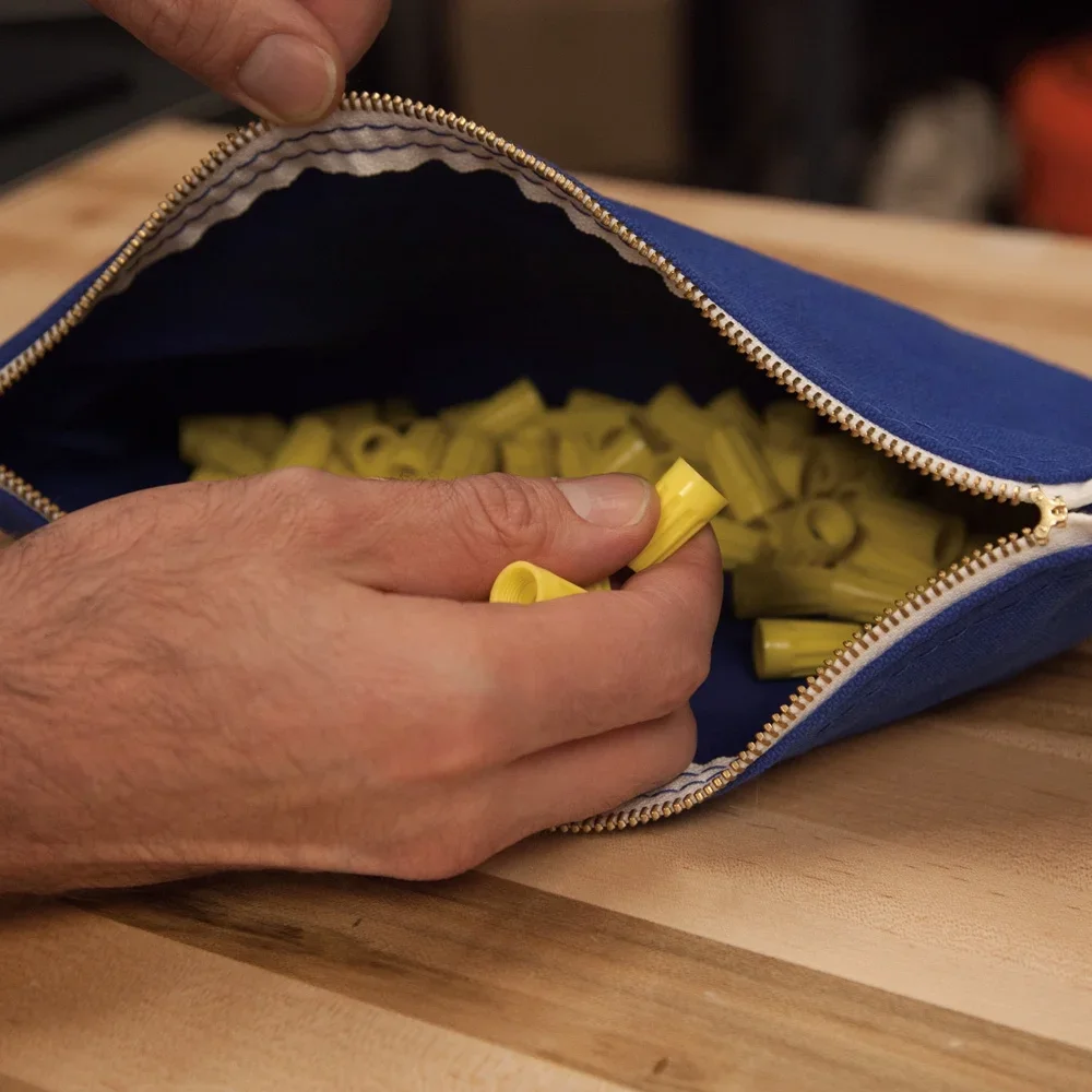 Klein Tools 4 Pack Canvas Zipper Tool Bags, Olive/Orange/Royal Blue/Yellow 2291