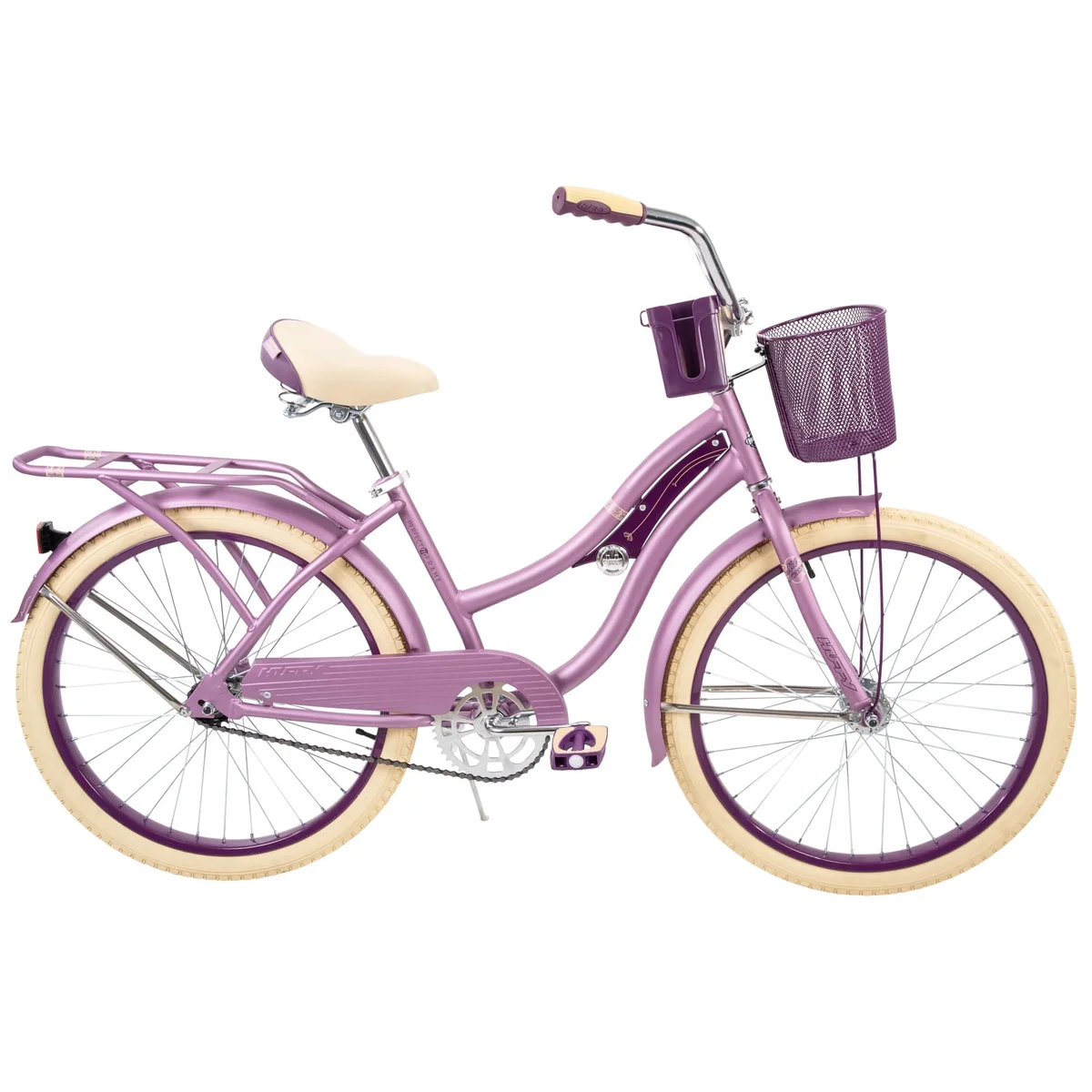 Huffy 24” Nel Lusso Cruiser Bike, Fits Riders 58”-70”, Purple, Teen/Adult, Girls 5634