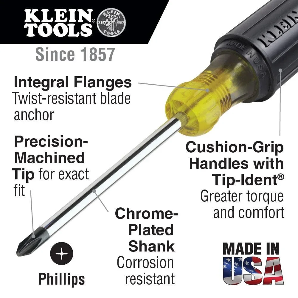Everdaily Essentials Klein 85484 SCREWDRIVER SET- 4-PC. MINI CUSHION- ASSORT. Ref. 5590