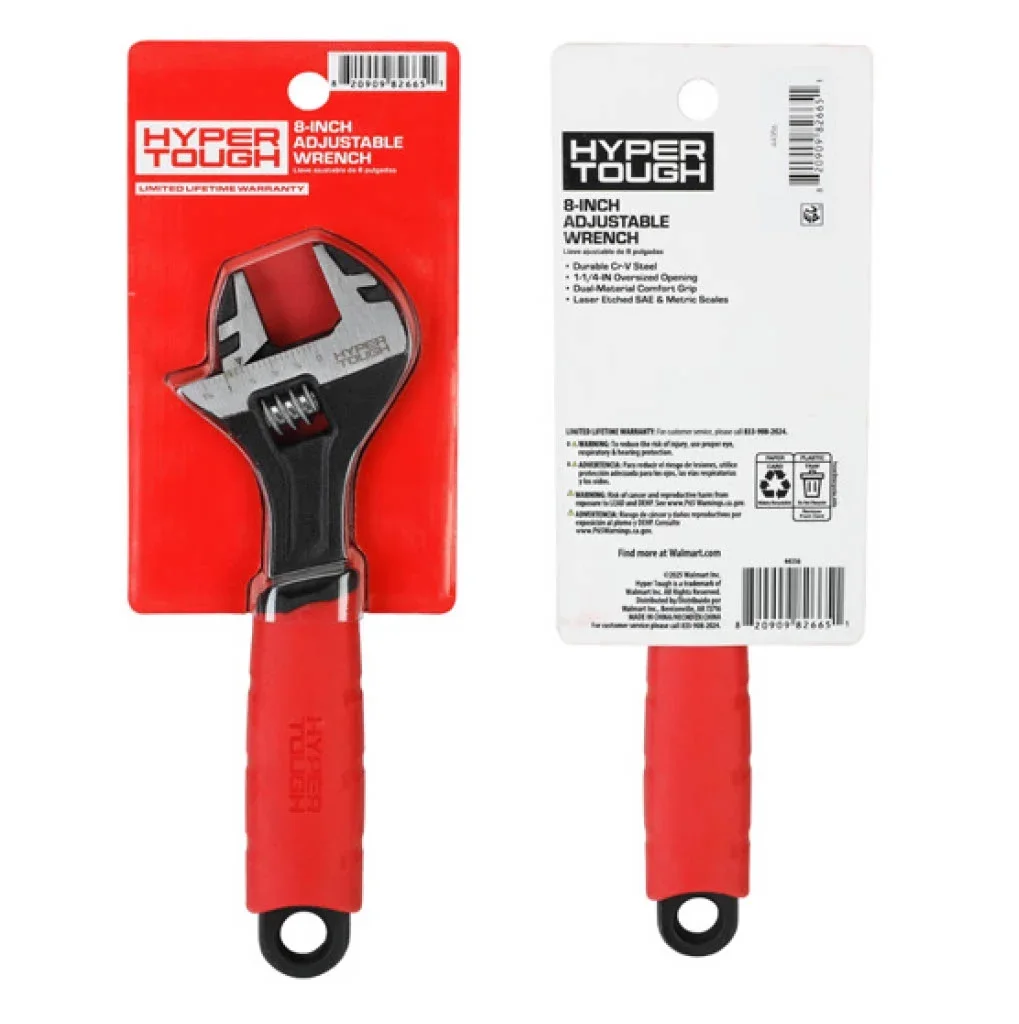 Everdaily Essentials 8-inch Wide Jaw Adjustable Wrench, Dual Material Ref. 9287