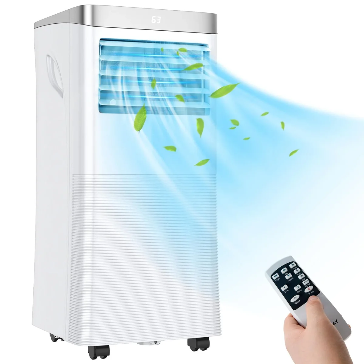 Giantex 8000/10000BTU Portable Air Conditioner, 3-in-1 Air Conditioner w/Fan/Dehumidifier/Sleep Mode, 2 Wind Speeds, 24H Timer Function, Window K 3039