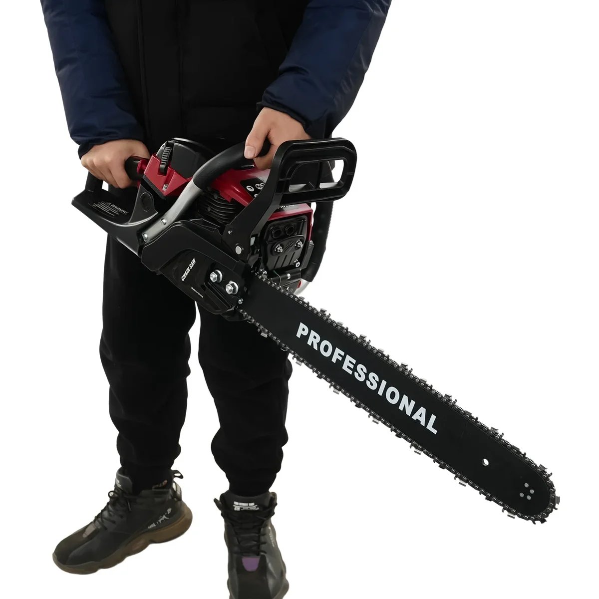 Unbranded 58cc Gas Chainsaw 20'' Gasoline Powered Chain Saw 2 Cycle Engine Single Cylinder 3523