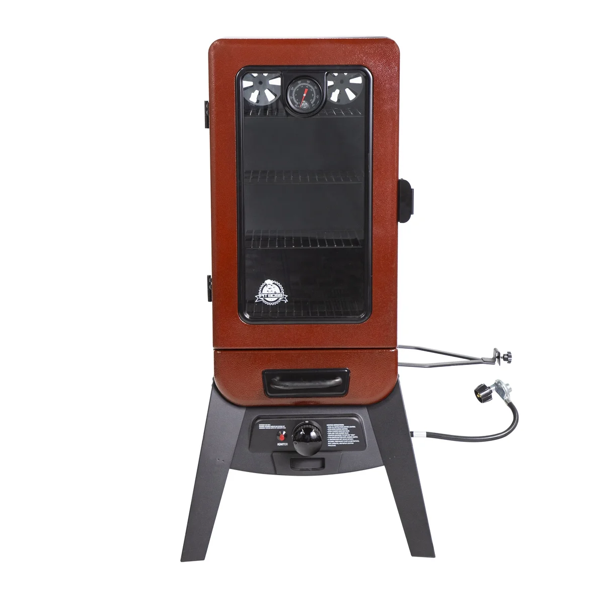 Pit Boss 3-Series Gas Smoker in Red Hammertone - PBV3G1 9194