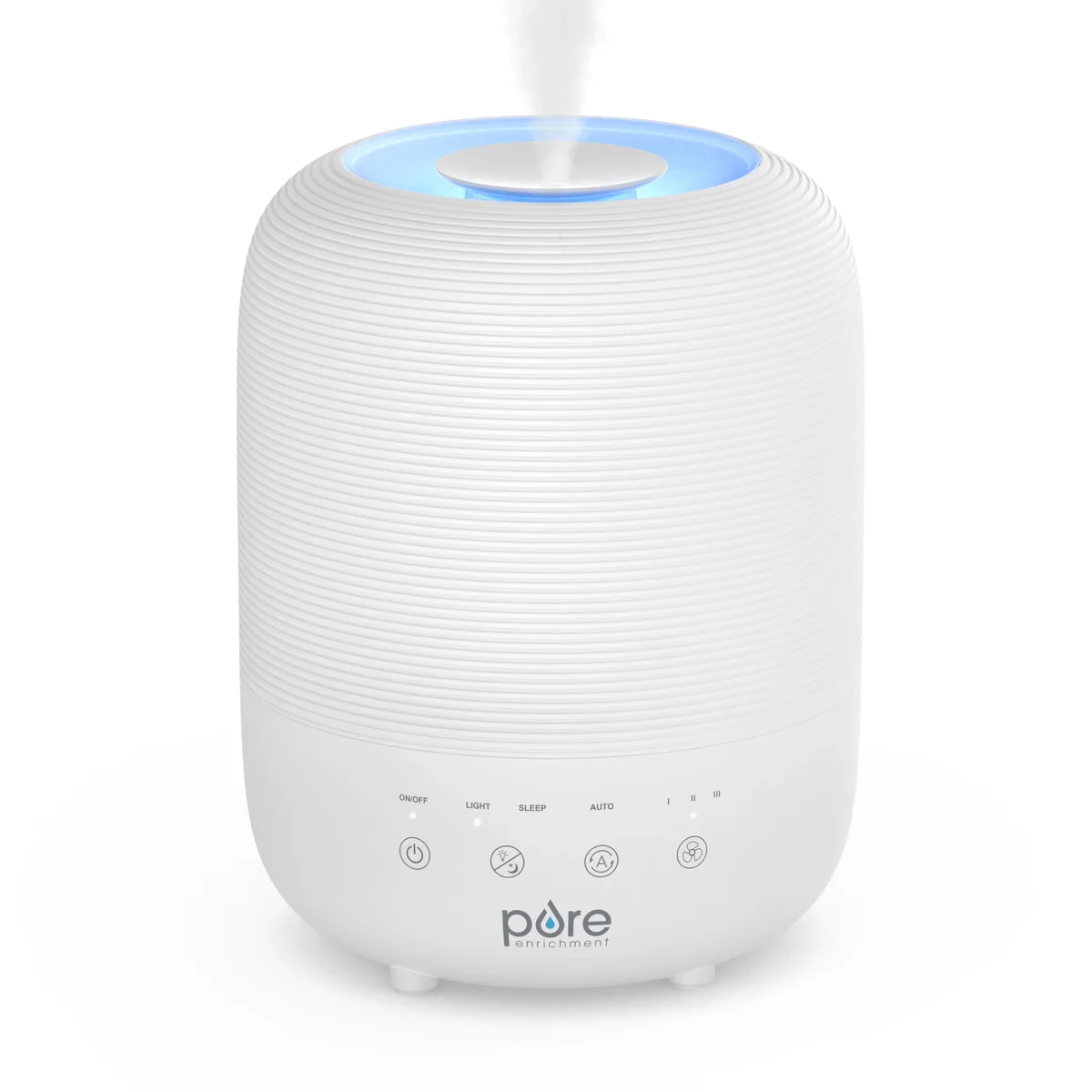 Pure Enrichment HUME Sense Top Fill Humidifier – Large 3L Tank, Auto Mode Humidity Sensor, 3 Mist Settings, Optional Night Light, Optional Arom 2567