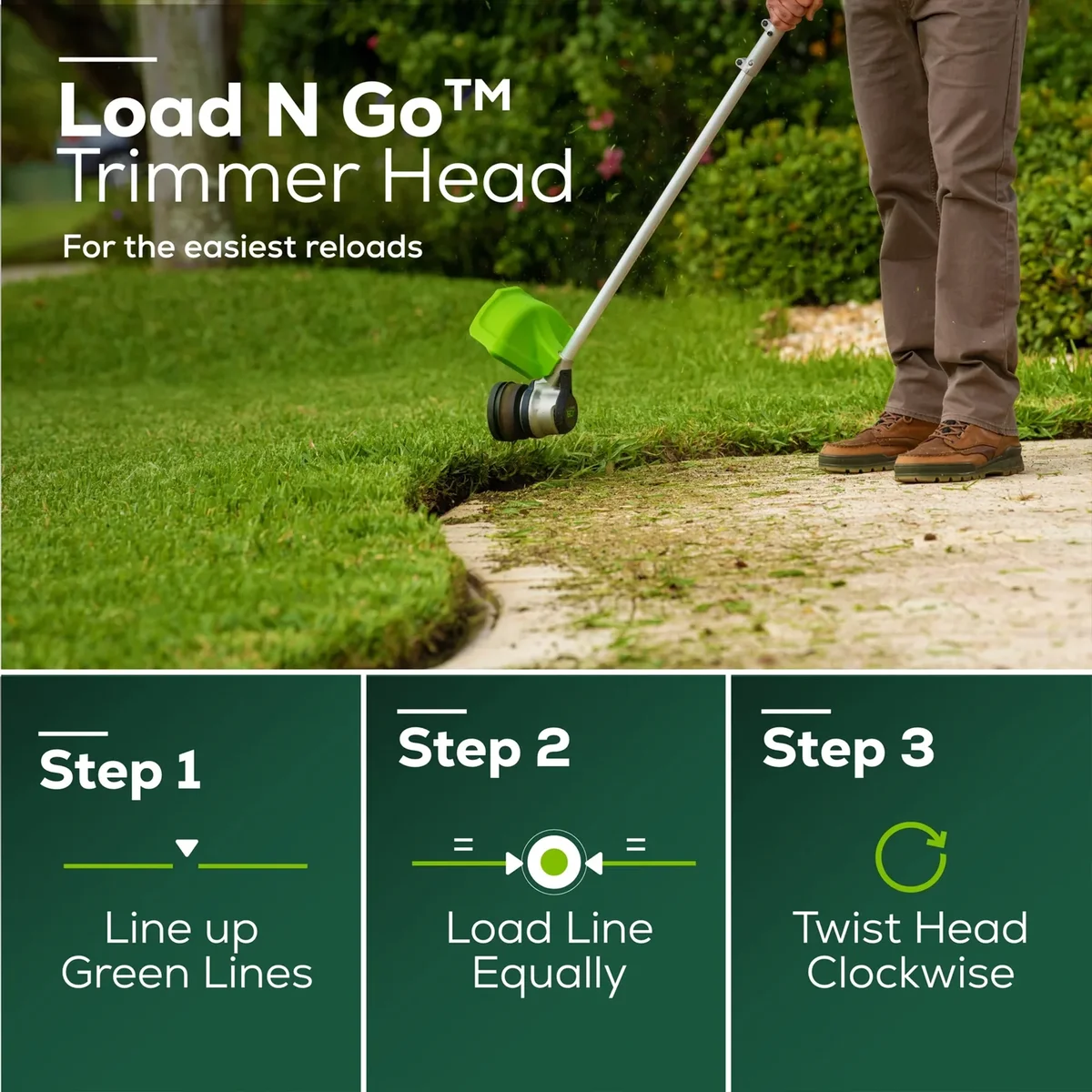 Greenworks 60V 16" Cordless Brushless String Trimmer Edger with 2.5 Ah Battery and Charger 2122802 6130