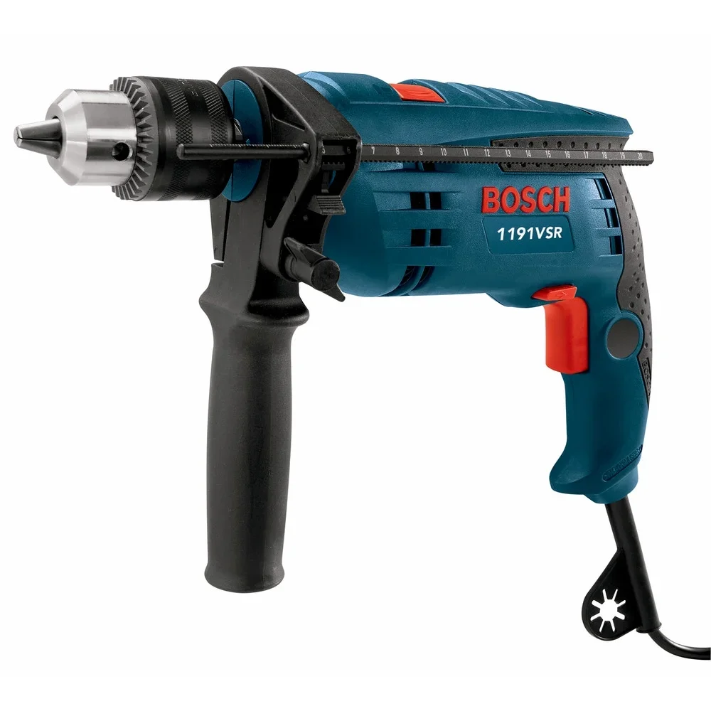 Robert Bosch Restored Bosch 1191VSRK-RT 7 Amp Single Speed 1/2 in. Corded Hammer Drill (Refurbished) 4138