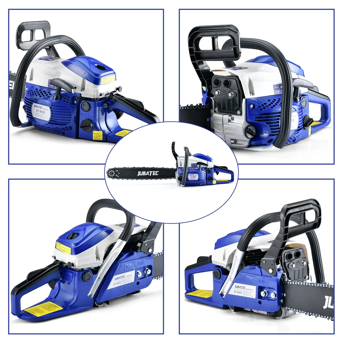 JUBATEC 58cc Gas Chainsaw 2-Cycle Engine Gas Powered Chainsaws 20 Inch Petrol Handheld Cordless Gasoline Chain Saw for Cutting Wood Tree Trimming Farm Ga 9217