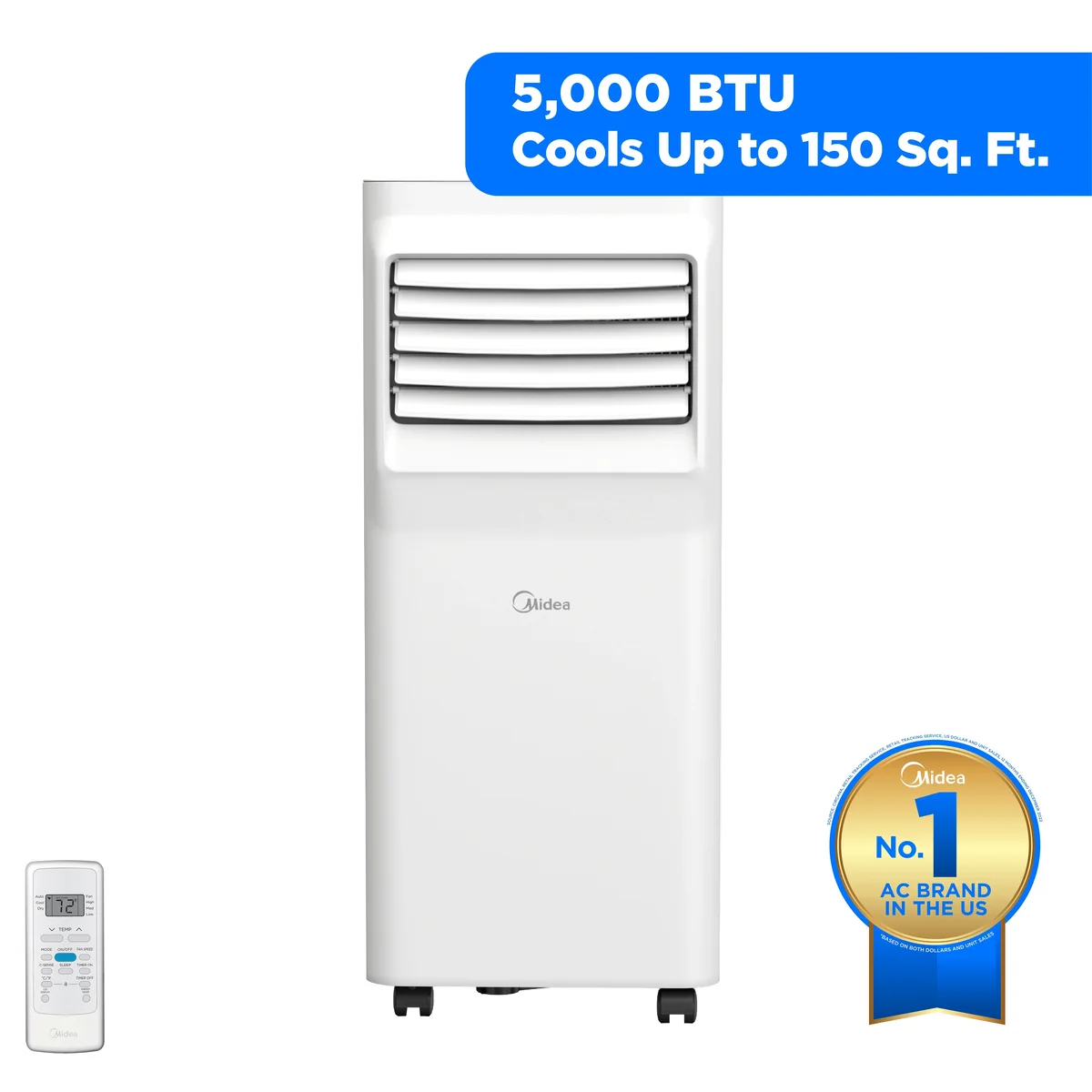 Midea 5,000 BTU Portable Air Conditioner with Remote 4995