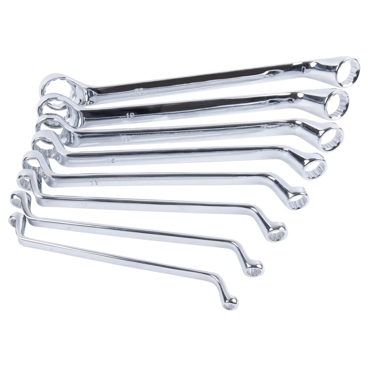 Performance Tool W1086 8Pc Offset Metric Box Wrench Set - Heavy-Duty Chrome Vanadium Steel Construction for Efficient Mechanics and DIY Enthusias 9818