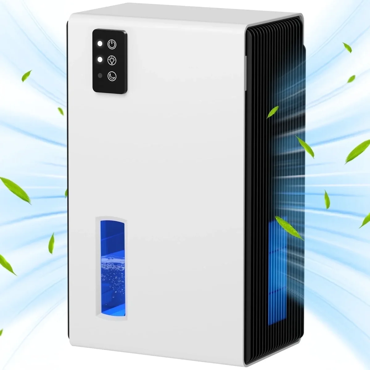 EGEH Dehumidifier for Home, 95 oz Water Tank, 800 sq.ft Auto Shut off Small Dehumidifiers for Bathroom Bedroom with 7 Colors LED Light (White) 6654