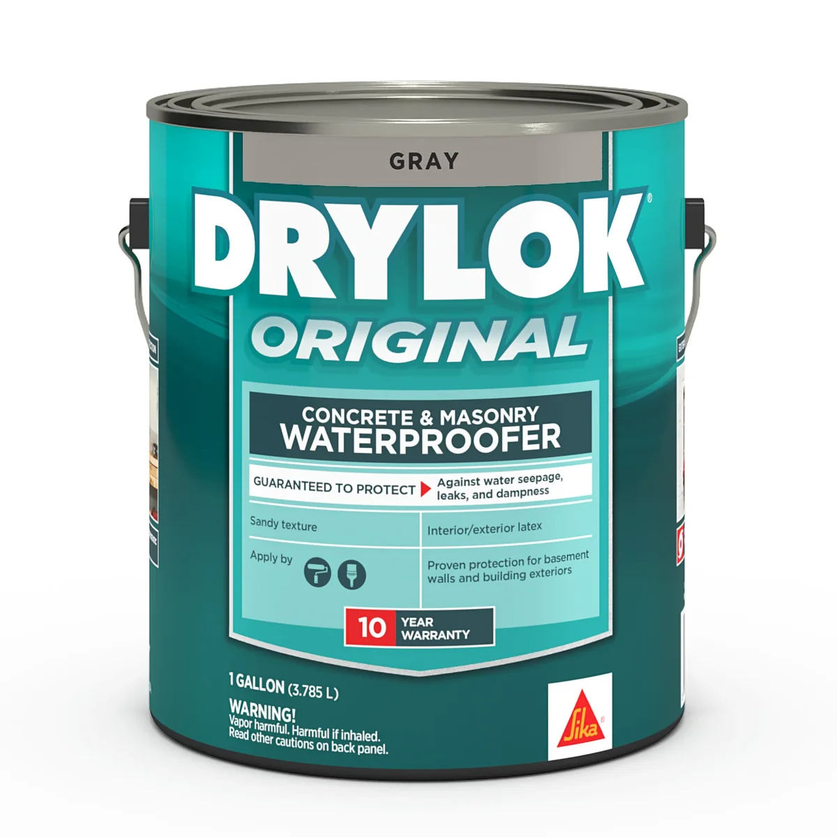 Everdaily Essentials UGL - Drylok - Gray -Basement & Masonry Waterproofer - for Stopping Water Leaks & Dampness - Interior - Exterior Latex Base - Sandy Texture, Tint 0308