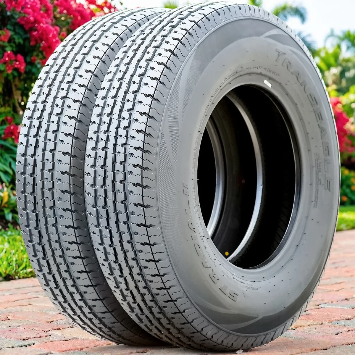 Transeagle Pair of 2 Transeagle ST Radial II Steel Belted ST175/80R13 175/80R13 97/93L D 8 Ply Trailer Tires 7970