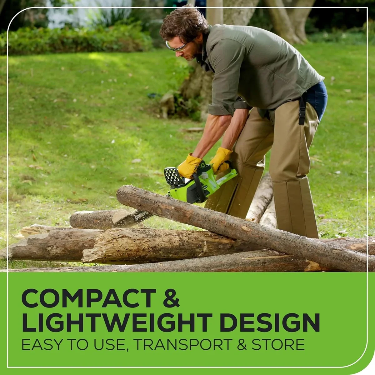 Greenworks 40V 16-inch Cordless Brushless Chainsaw with 4Ah Battery and Charger, 20312 0750