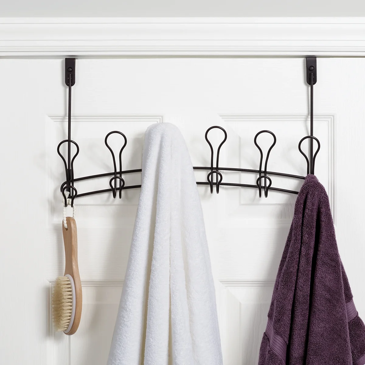 Everdaily Essentials 6-Hook Over-the-Door Towel and Robe Rack, Oil-Rubbed Bronze 1327