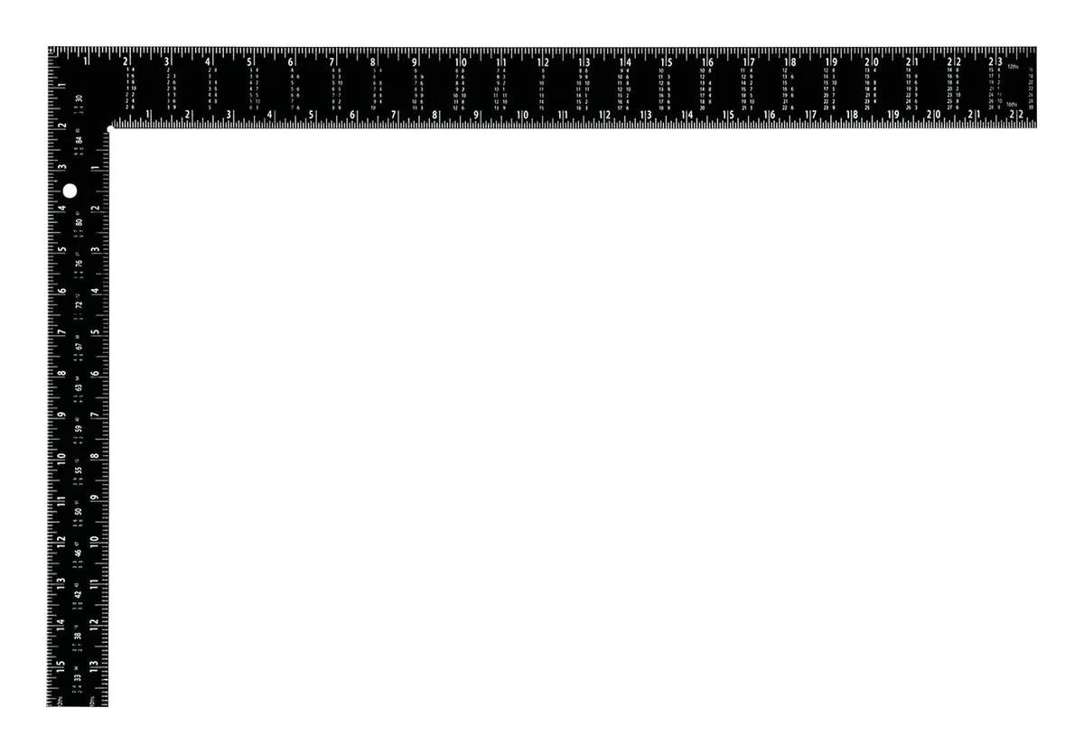 Johnson Level CS9 Professional Easy-Read Steel Framing Square, 16" x 24", Each 8429