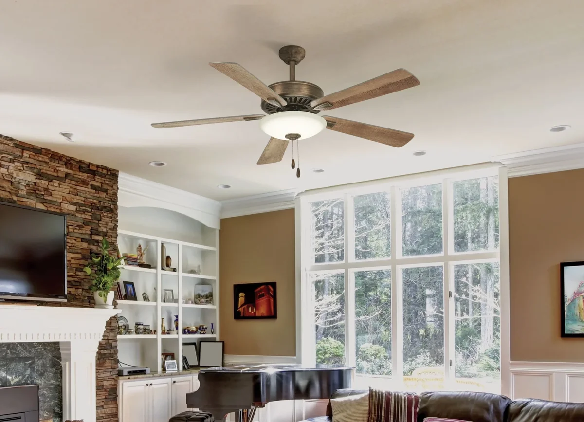 Everdaily Essentials 52" Minka Aire Contractor Oil-Rubbed Bronze LED Pull-Chain Ceiling Fan Ref. 3691